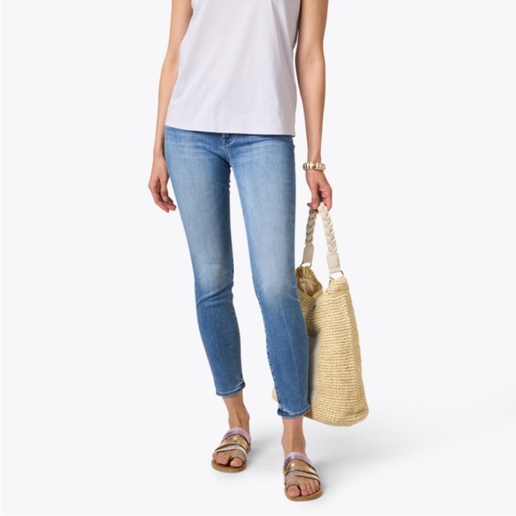 Mother “The Looker Crop” in “Rancho Diablo” medium wash denim jeans skinny - Picture 2 of 9
